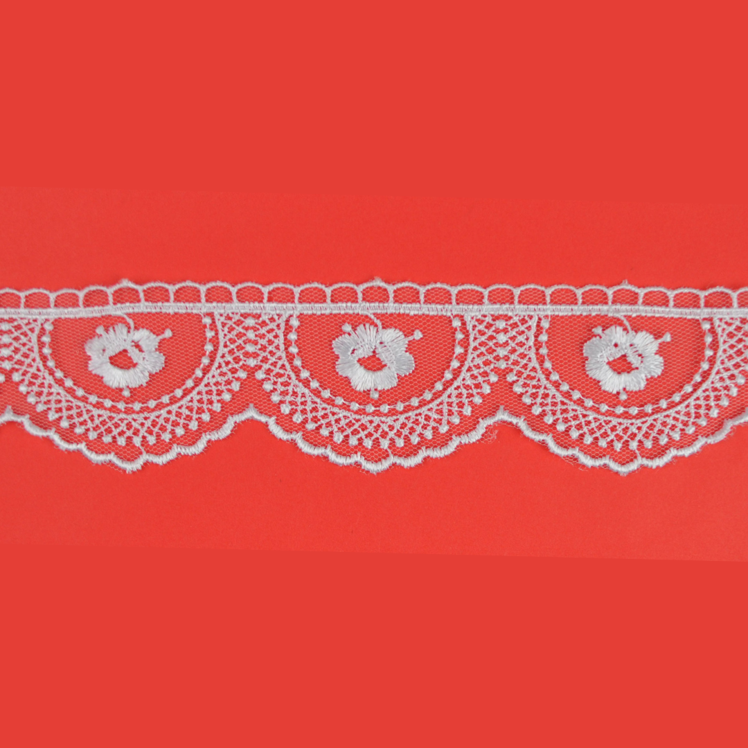 GLOSSY TULLE LACE:4CMx12MTR (88E1010)