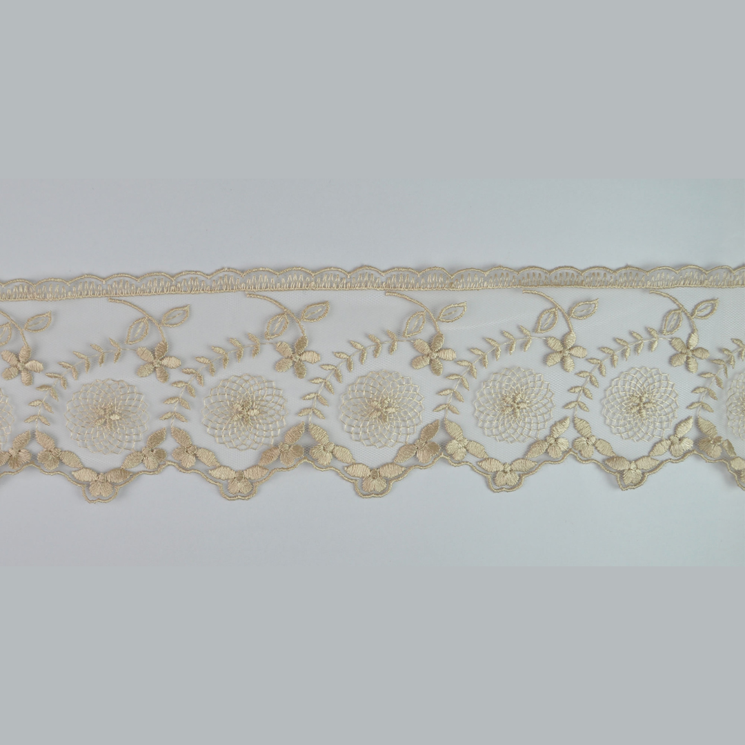 GLOSSY TULLE LACE:9CMx12MTR (88E1042)