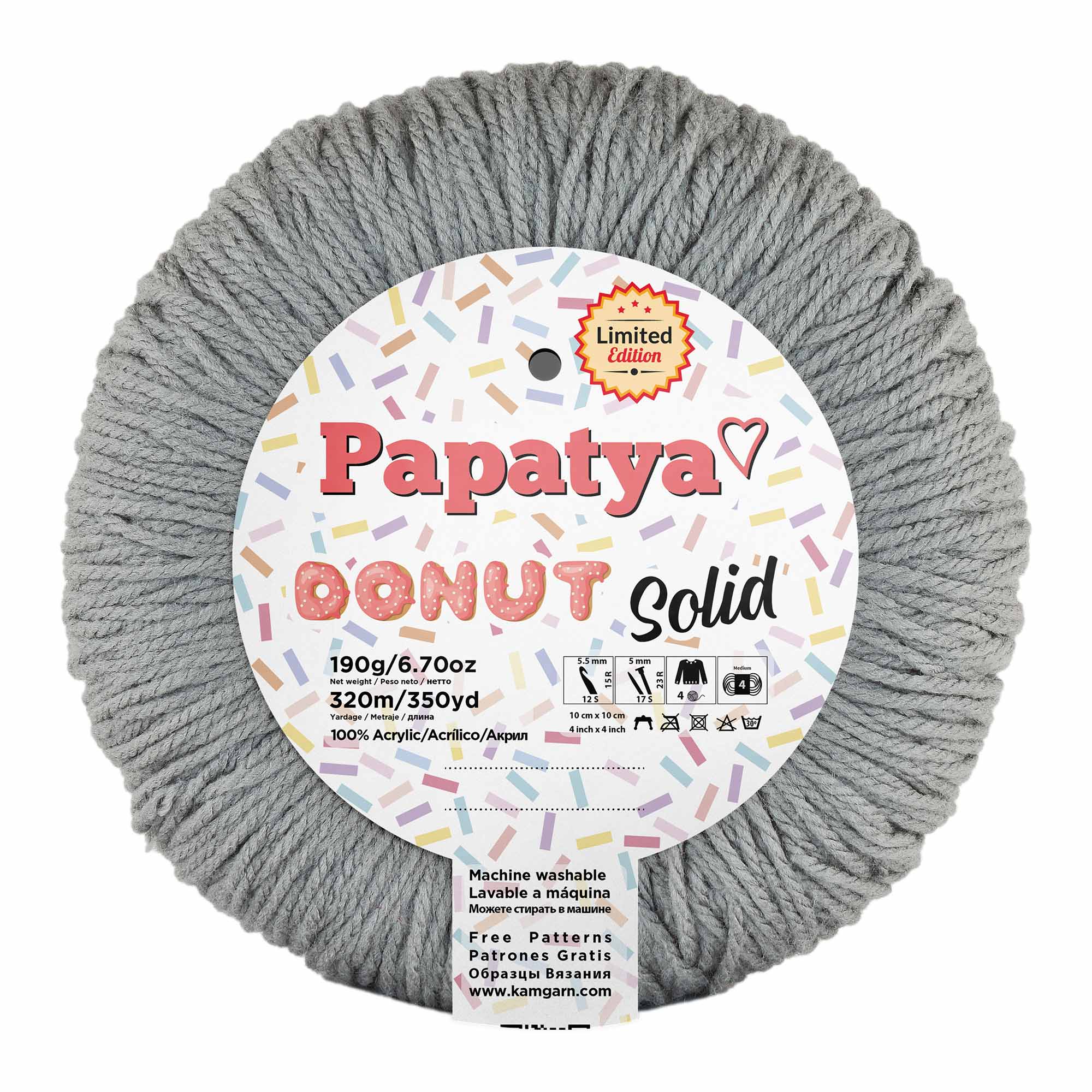 ACRY.YARNS:190Gx3PC(570GRM) (PAPATYA/DONUT-SOLID)