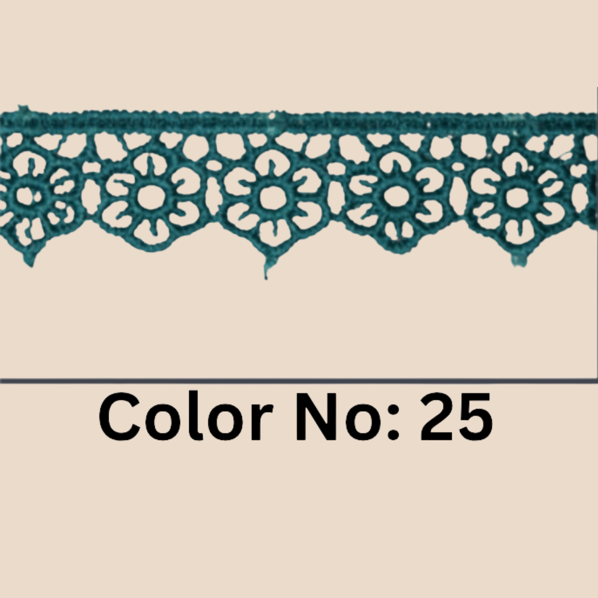Floral Guipure Lace Trim – 1.5CM x 10M (M-1)