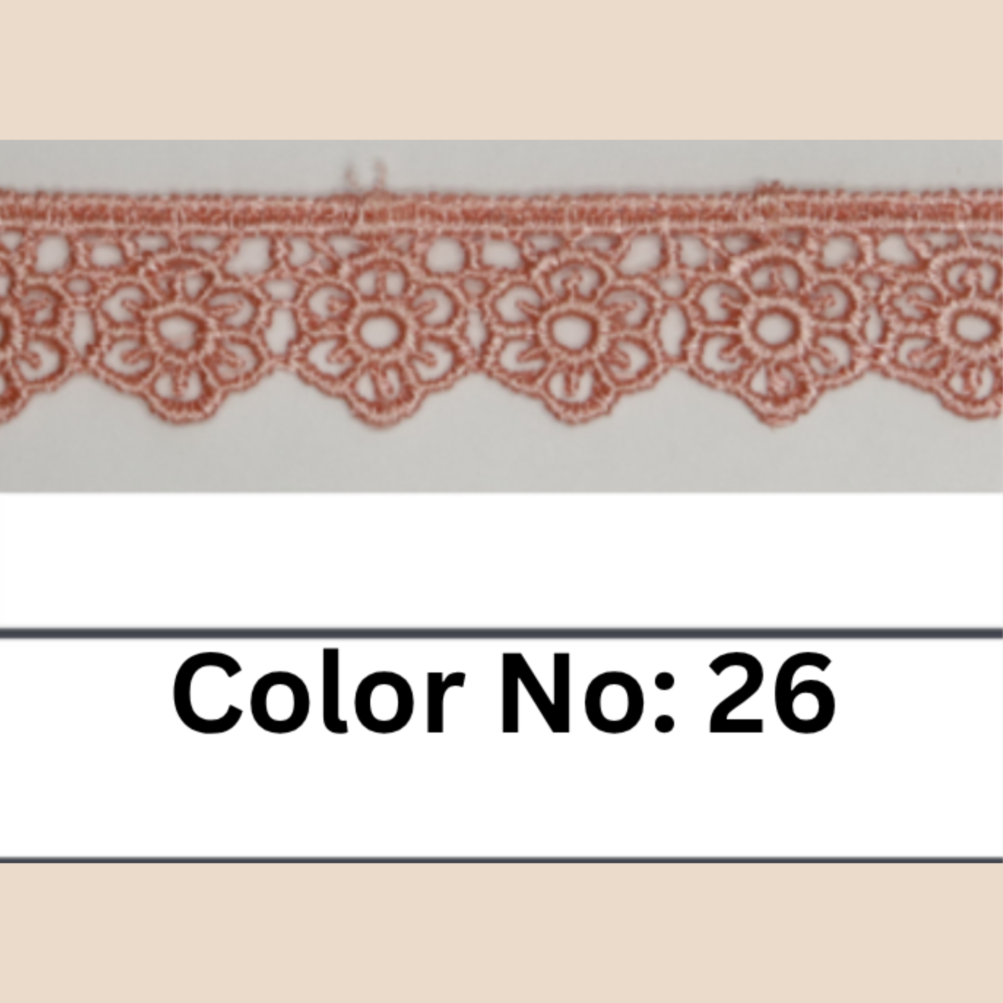 Floral Guipure Lace Trim – 1.5CM x 10M (M-1)