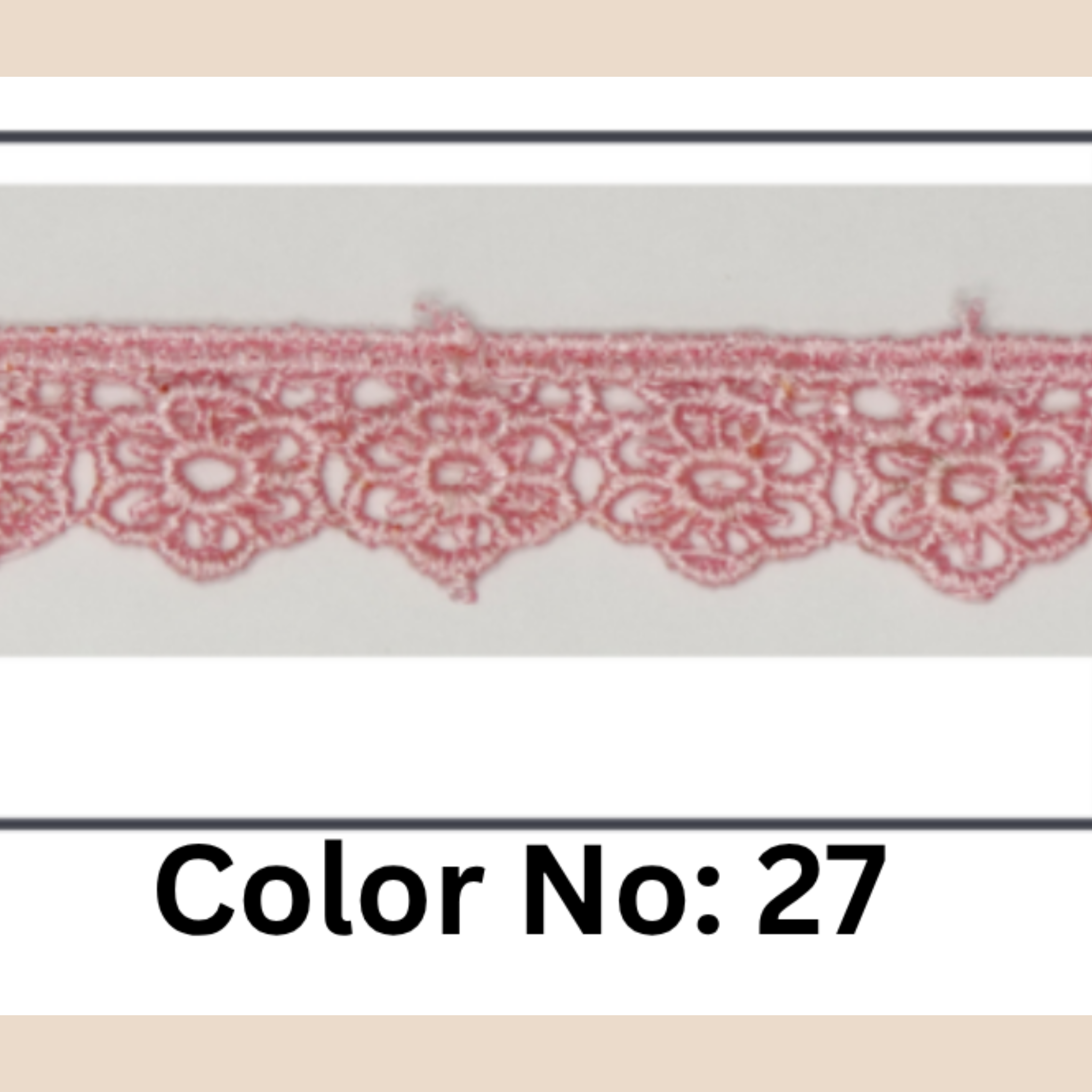 Floral Guipure Lace Trim – 1.5CM x 10M (M-1)