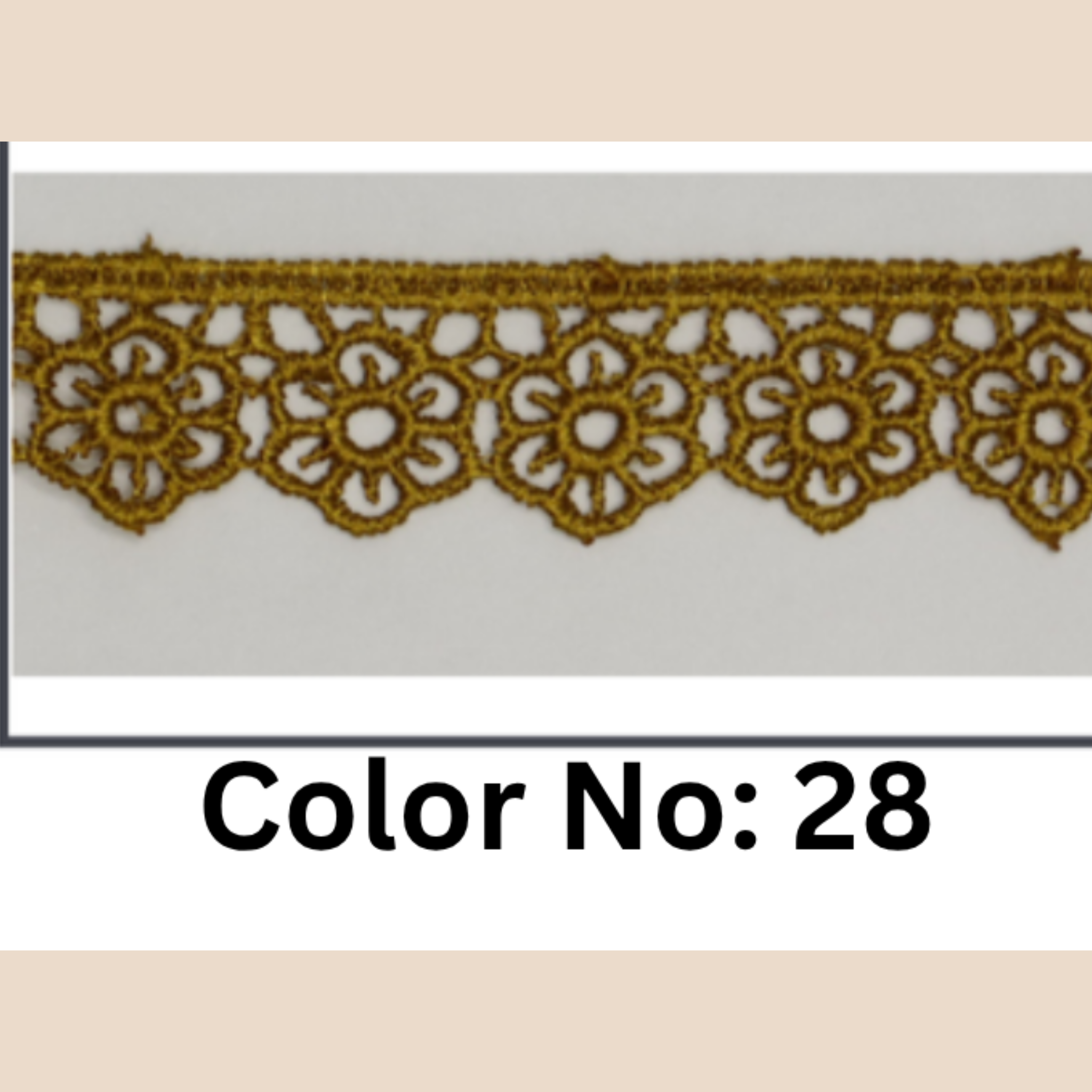 Floral Guipure Lace Trim – 1.5CM x 10M (M-1)