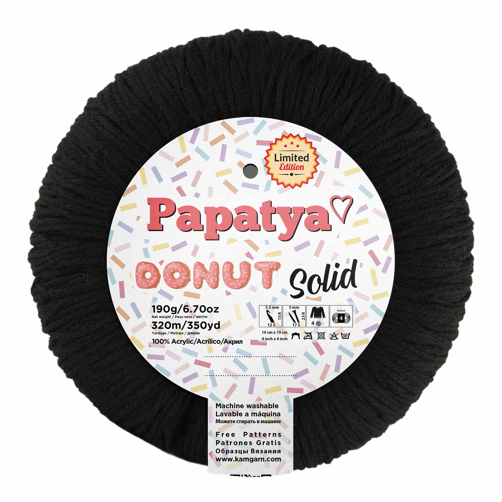 ACRY.YARNS:190Gx3PC(570GRM) (PAPATYA/DONUT-SOLID)