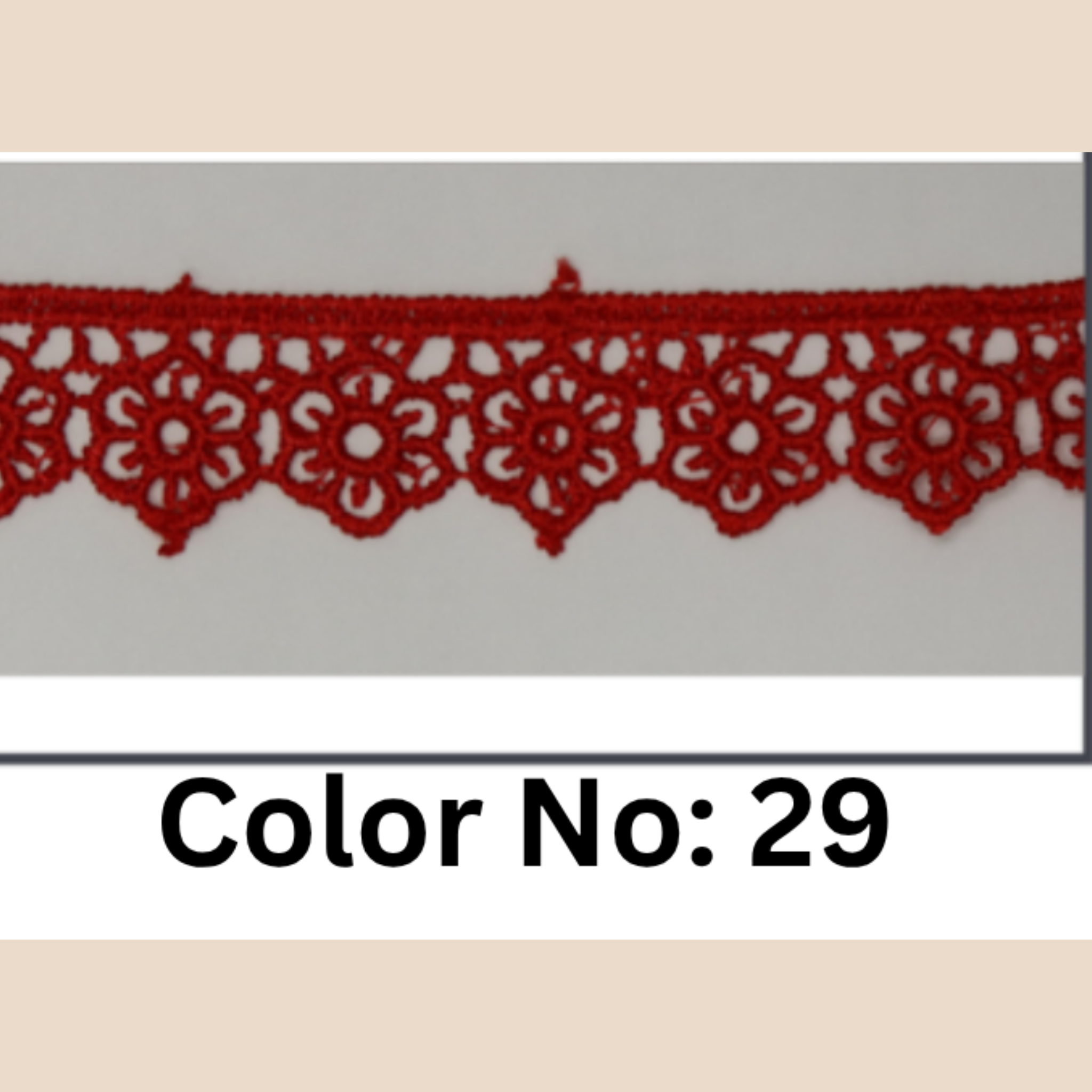Floral Guipure Lace Trim – 1.5CM x 10M (M-1)