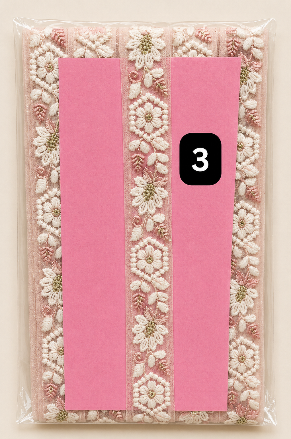 Premium Floral Embroidery Lace Trim – 2.5CM x 9M SG 6804 (SG6804)