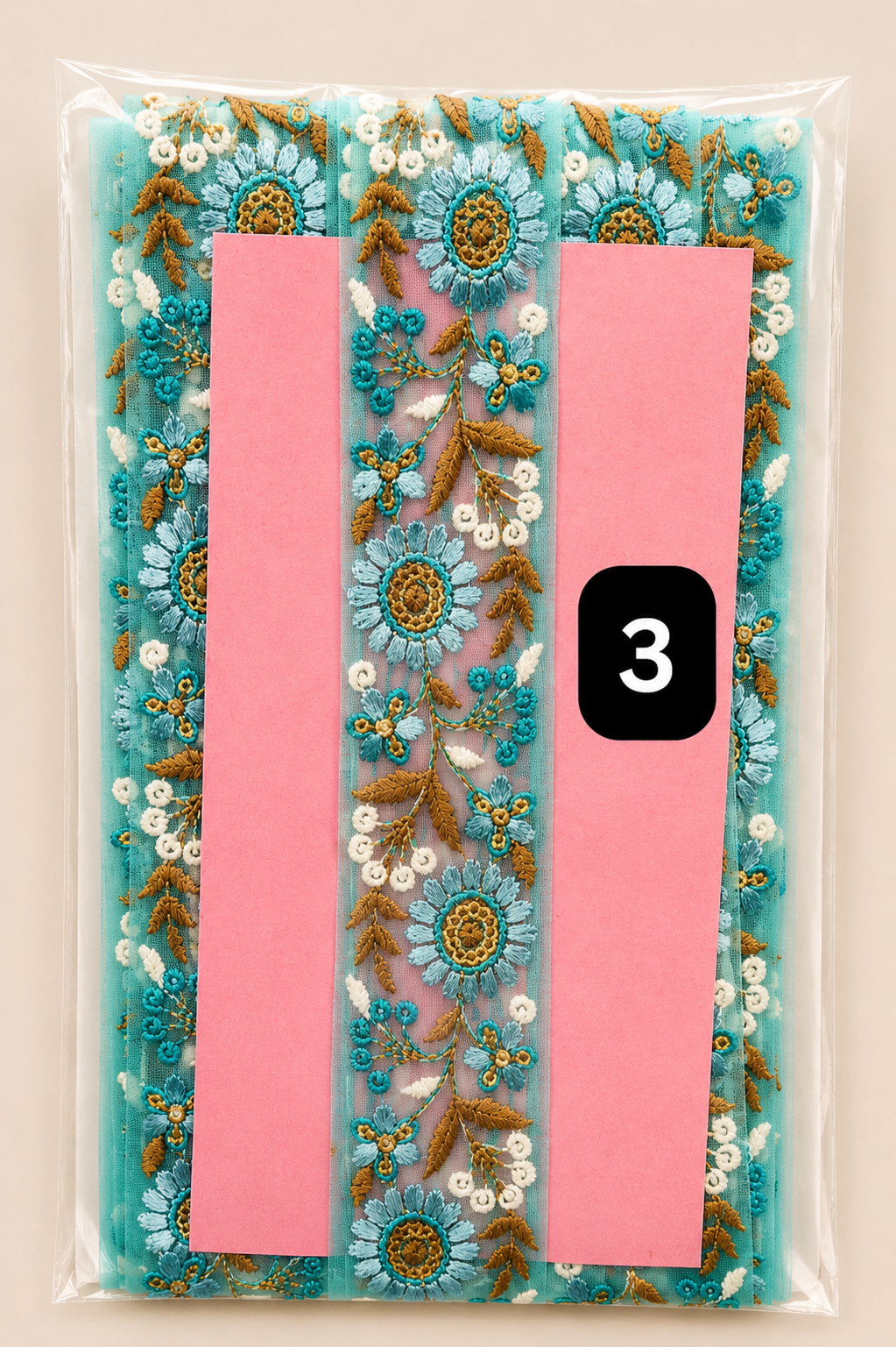 Premium Floral Embroidery Lace Trim – 4CM x 9MTR SG6809 (SG 6809)