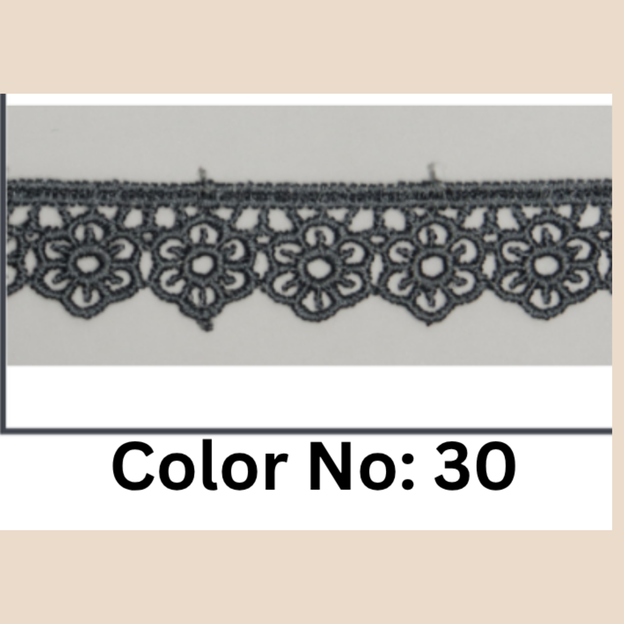 Floral Guipure Lace Trim – 1.5CM x 10M (M-1)