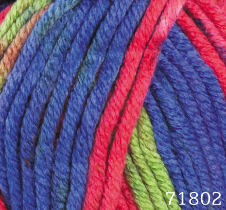 ACR.WOOL YARN:100GRx5BL (500GR) (HIM/E.DAY BIG COLORS)