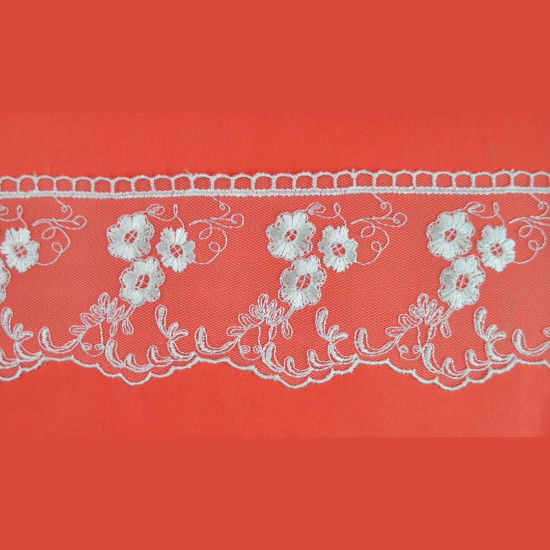GLOSSY TULLE LACE:7CMx12MTR (88E1017)