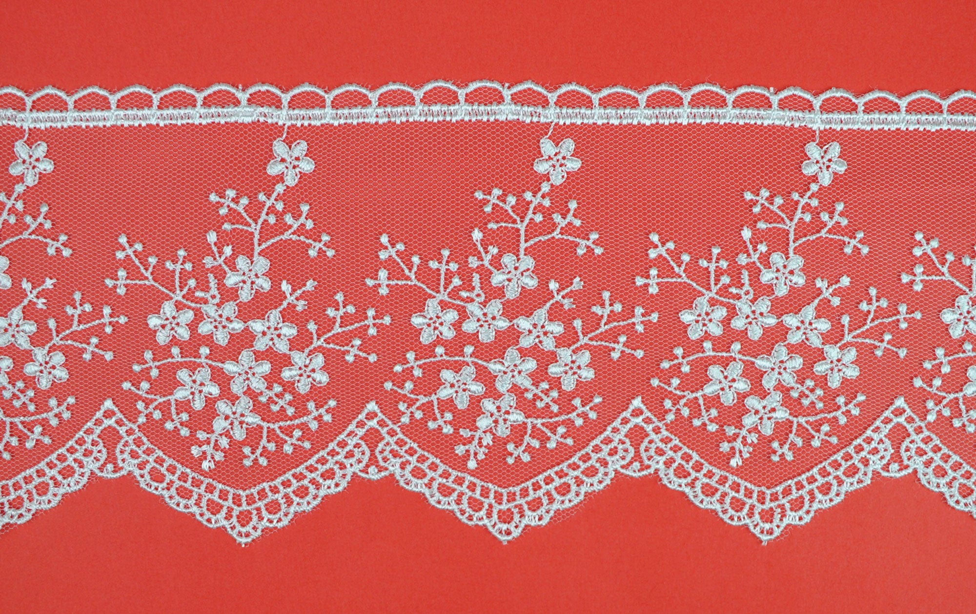 GLOSSY TULLE LACE:9CMx12MTR (88E1079)