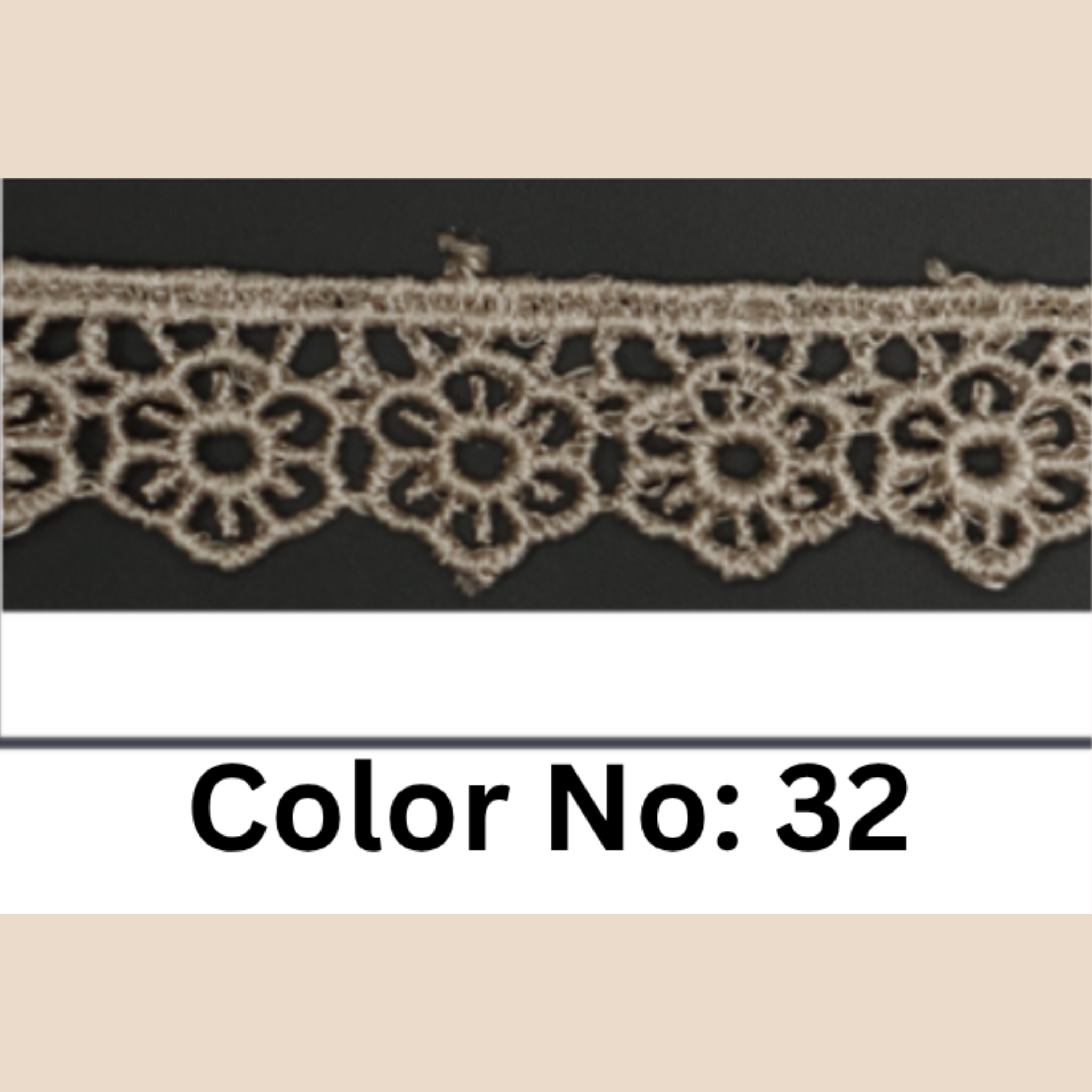 Floral Guipure Lace Trim – 1.5CM x 10M (M-1)