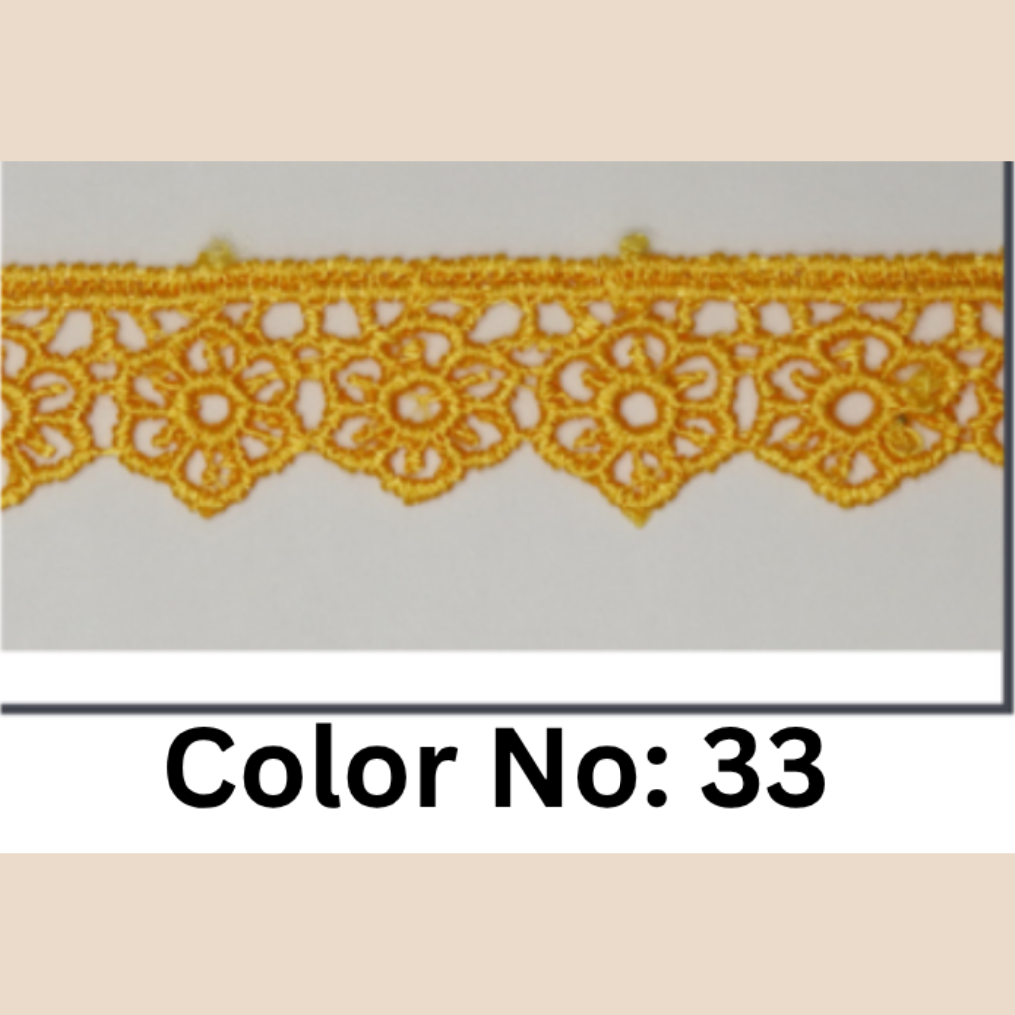 Floral Guipure Lace Trim – 1.5CM x 10M (M-1)