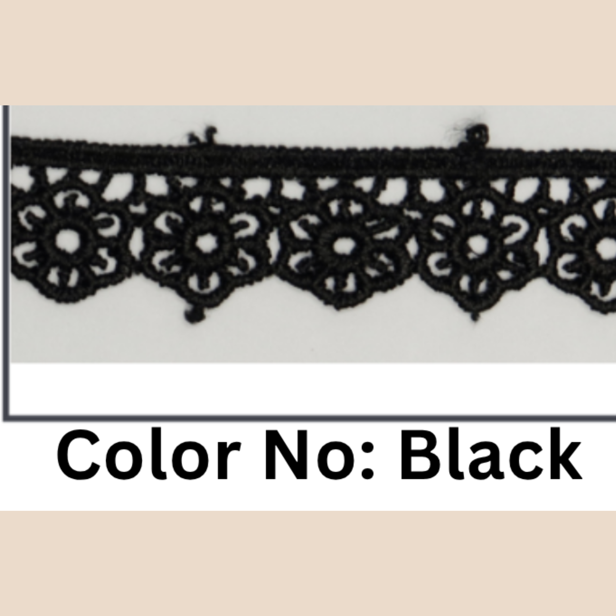 Floral Guipure Lace Trim – 1.5CM x 10M (M-1)