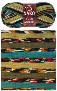 Nako Vizon Anatolia Acrylic Yarn – 100 g – Pack of 5 (NAKO/VIZON ANATOLIA)