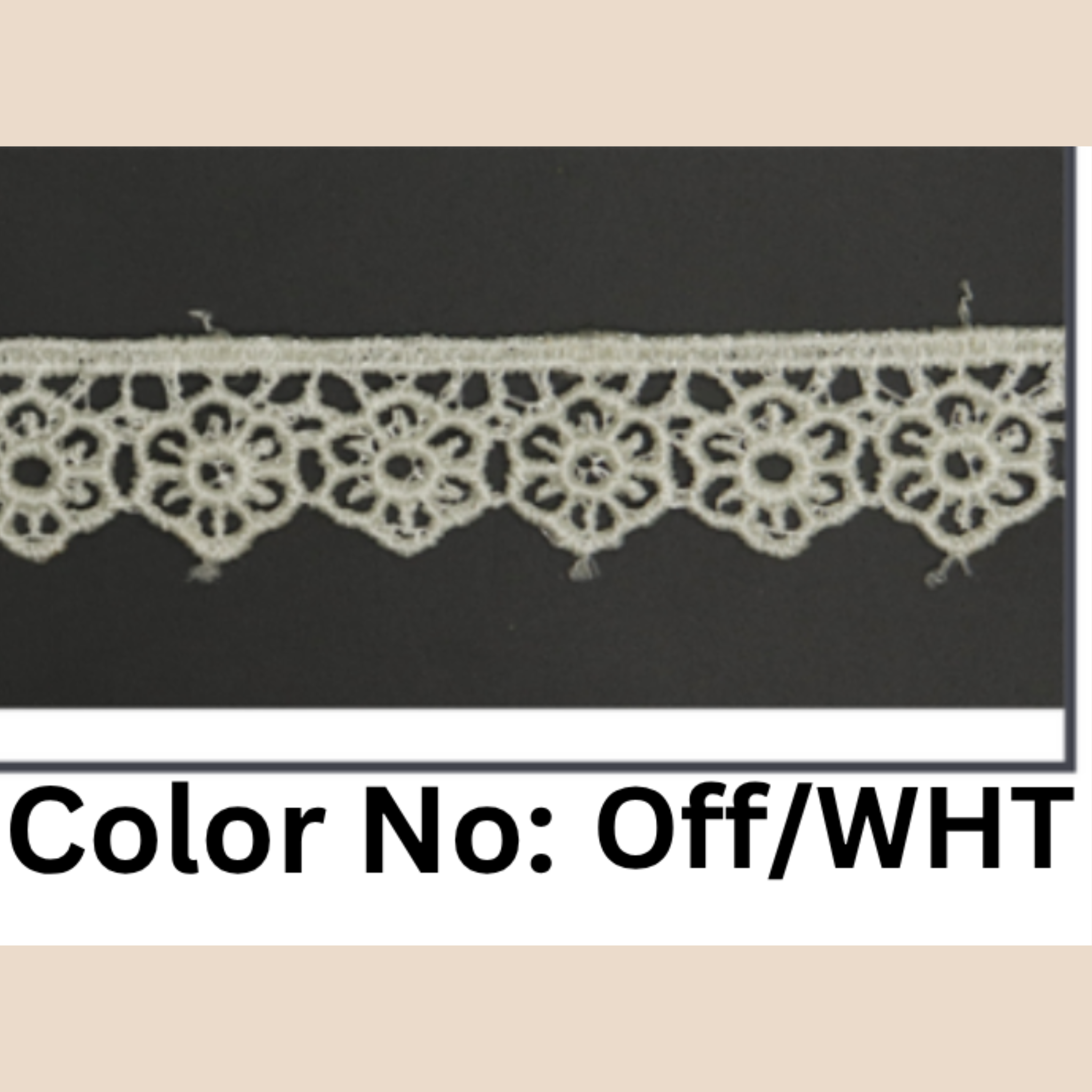 Floral Guipure Lace Trim – 1.5CM x 10M (M-1)