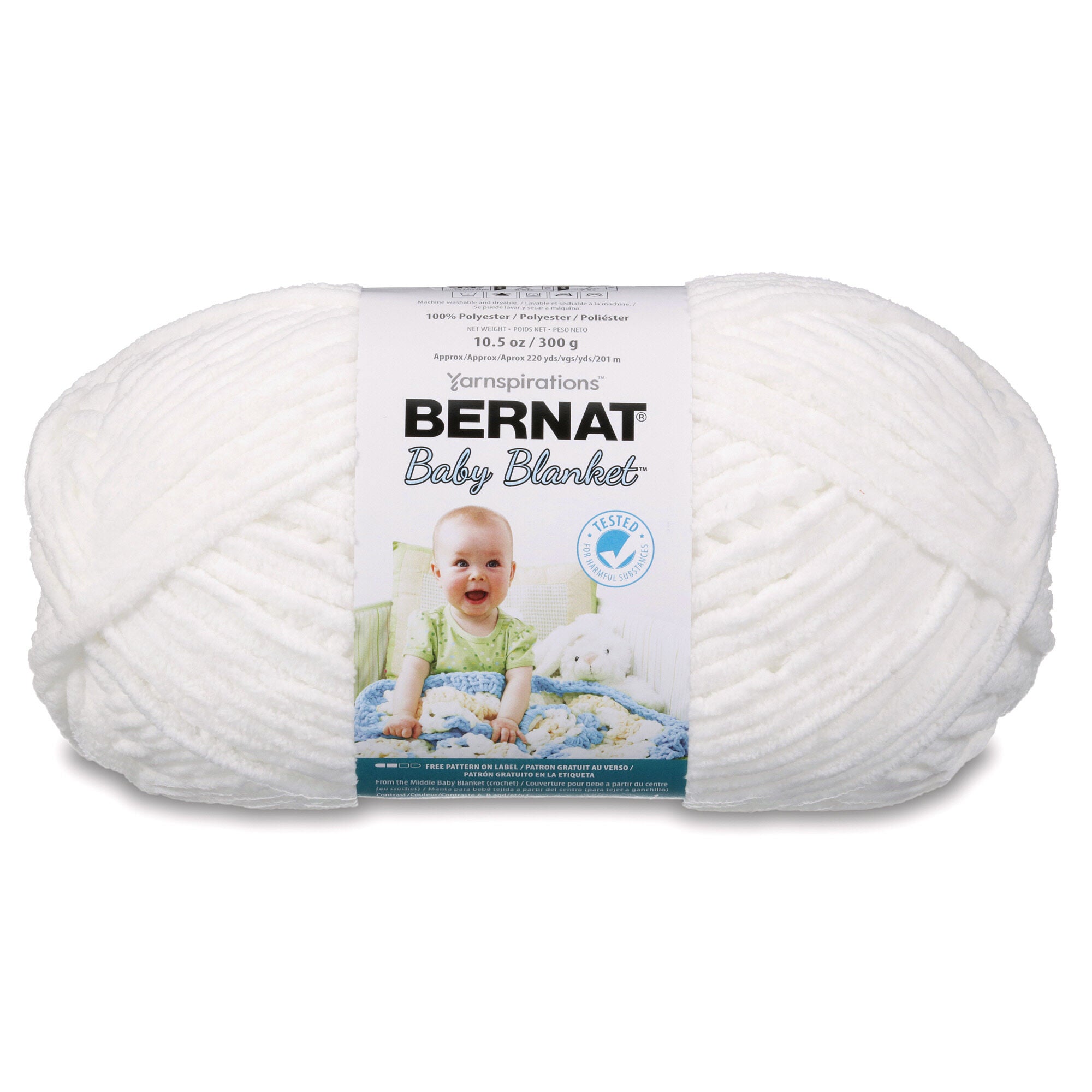 POL.WOOL YARN:100GRx3 (300GRM) (BERNAT/BABY BLANKET)