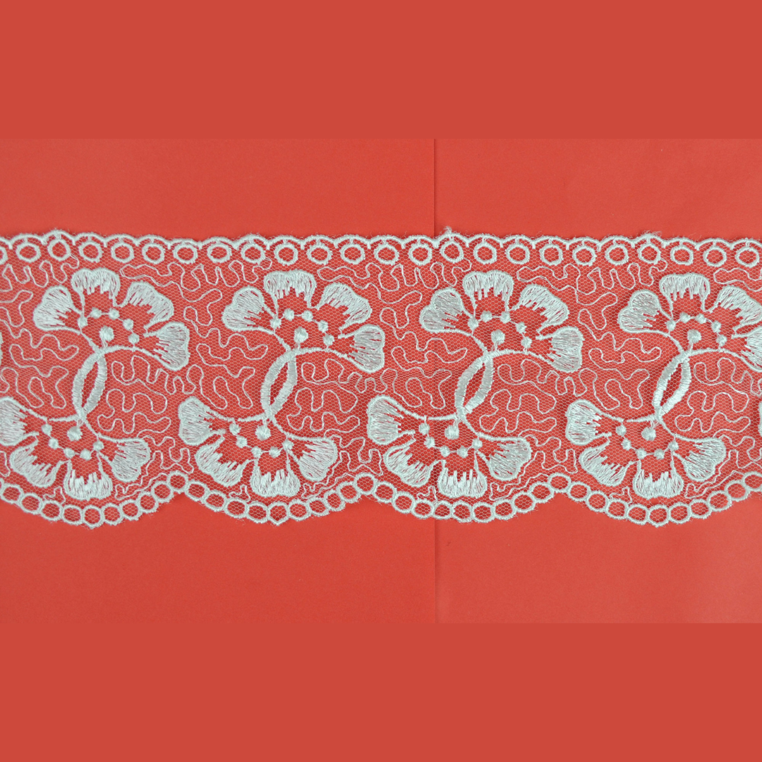 GLOSSY TULLE LACE:8CMx12MTR (88E1039)