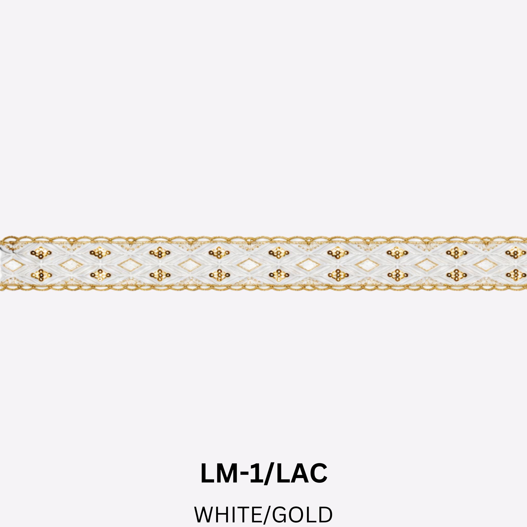 Luxury Sequin Lace Trim 4 Colorways | 4cm x 10 Yards Geometric Design – LM-1/LAC