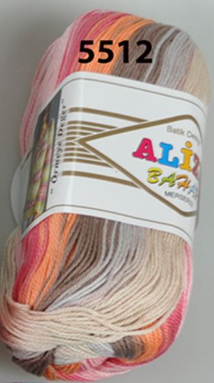 ACY.YARN:5BLx100GR (500grm) (ALIZE/BAHAR BATIK)