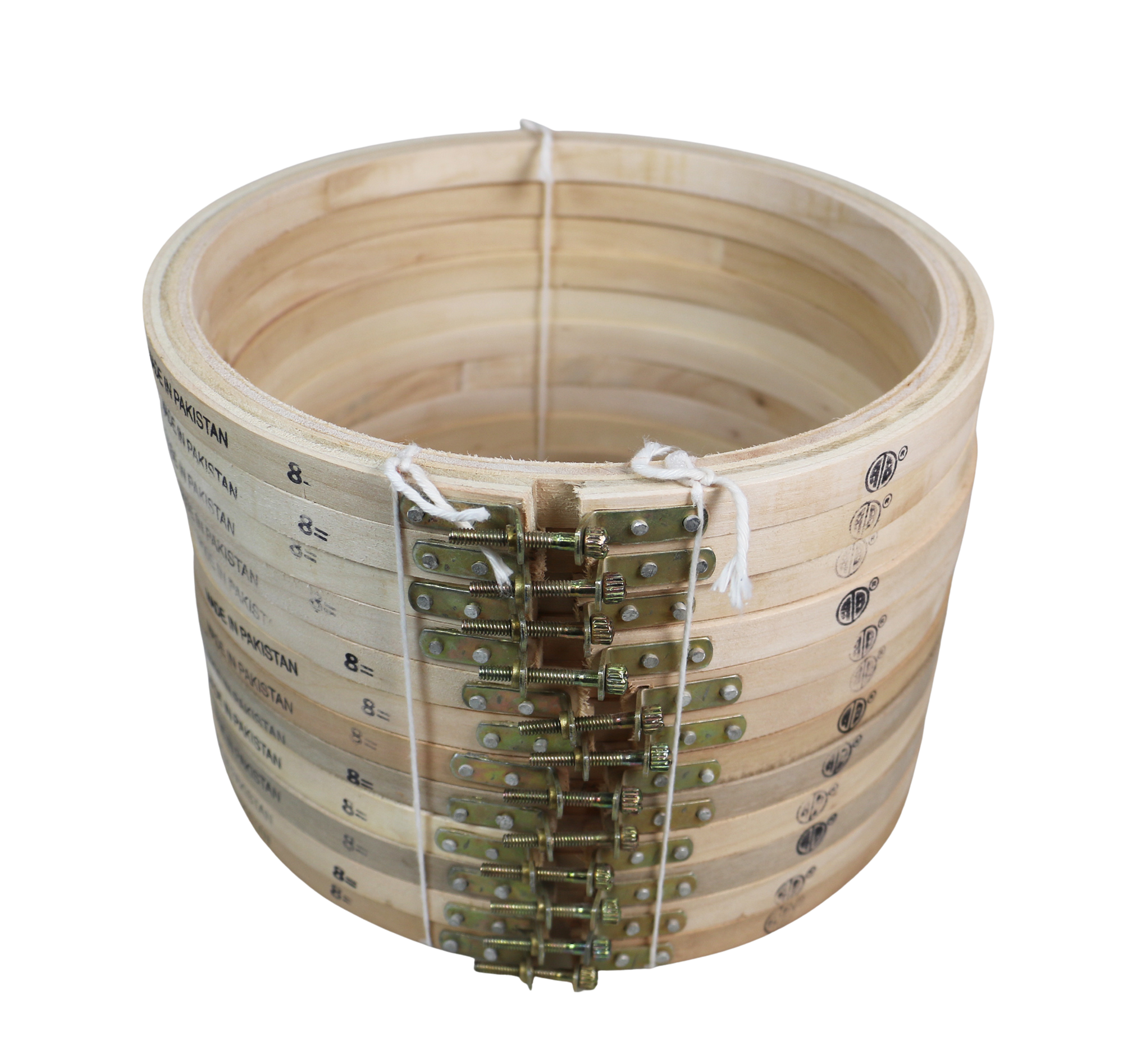 WOOD EMB.HOOP-8" (ZHM/NAT.WHITE-8)