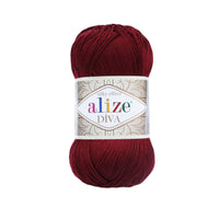 Alize Diva Silk Microfibre Yarn – 5 x 100g (500grm) (ALIZE/DIVA SILK)