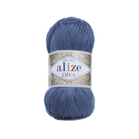 Alize Diva Silk Microfibre Yarn – 5 x 100g (500grm) (ALIZE/DIVA SILK)
