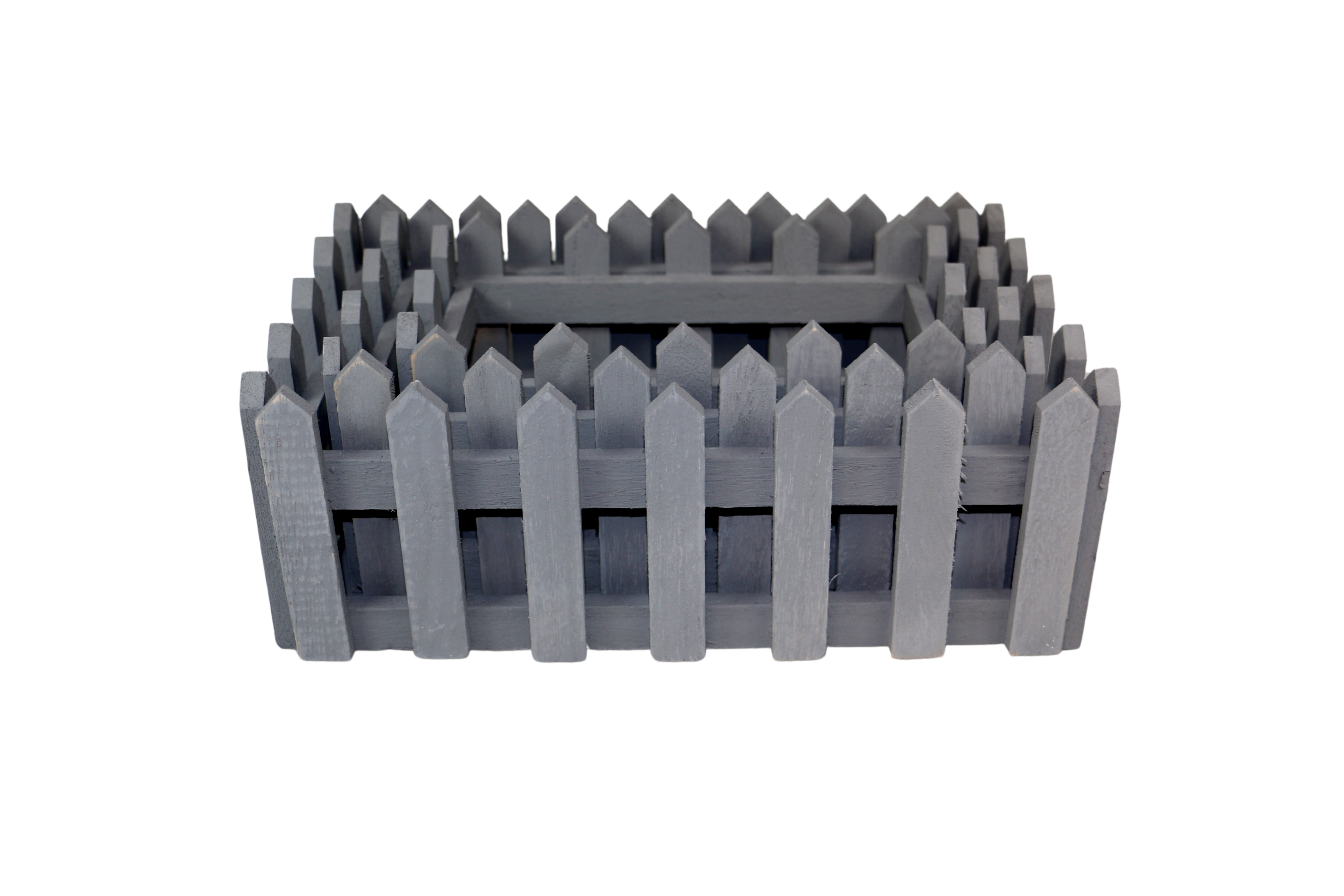 WOOD FLOWER BASKET:S/3 (A-061C)