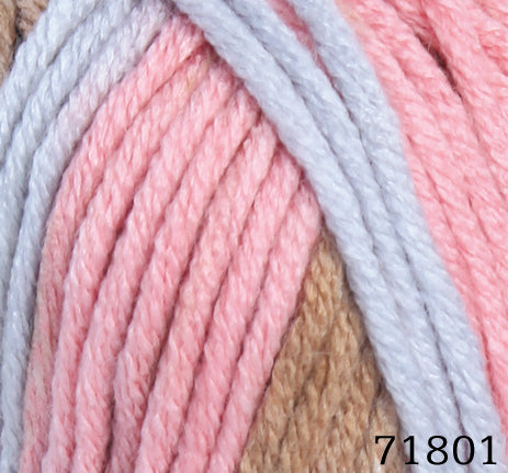 ACR.WOOL YARN:100GRx5BL (500GR) (HIM/E.DAY BIG COLORS)