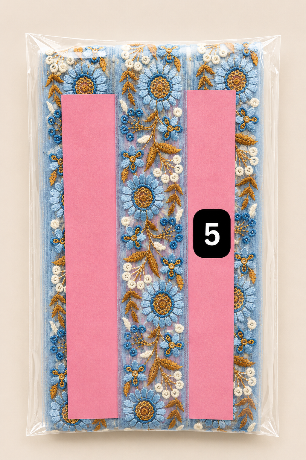 Premium Floral Embroidery Lace Trim – 4CM x 9MTR SG6809 (SG 6809)
