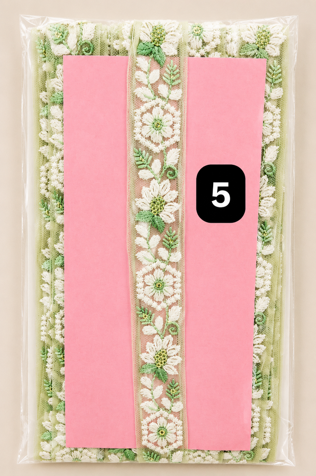 Premium Floral Embroidery Lace Trim – 2.5CM x 9M SG 6804 (SG6804)