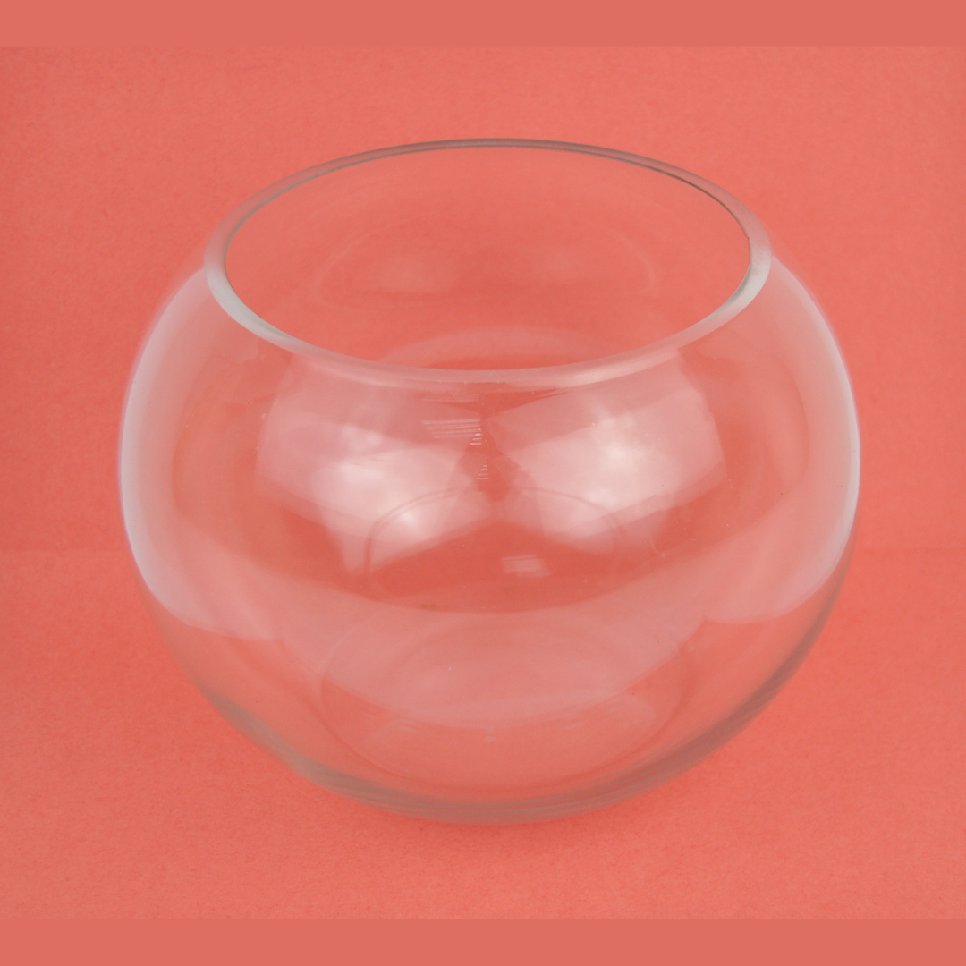 GLASS VASE:18*13CM (18QU/1)