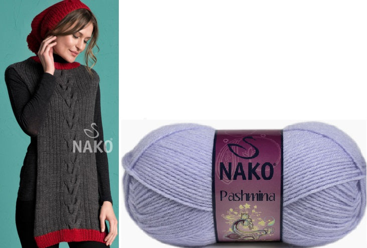 ACRYLIC WOOL YARN:5BLS (500GRM) (NAKO/PASHMINA)