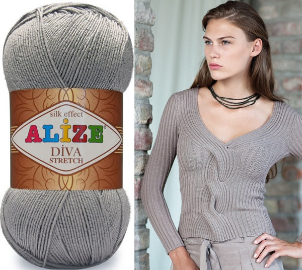 ACY.YARN:5BLx100GR (500grm) (ALIZE/DIVA STRETCH)