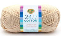 Lion Brand 24/7 Cotton Mercerized Yarn – 100 g – Pack of 3 (LION/24/7-COTTON)