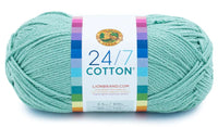 Lion Brand 24/7 Cotton Mercerized Yarn – 100 g – Pack of 3 (LION/24/7-COTTON)