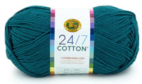 Lion Brand 24/7 Cotton Mercerized Yarn – 100 g – Pack of 3 (LION/24/7-COTTON)