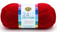 Lion Brand 24/7 Cotton Mercerized Yarn – 100 g – Pack of 3 (LION/24/7-COTTON)
