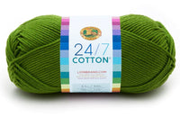 Lion Brand 24/7 Cotton Mercerized Yarn – 100 g – Pack of 3 (LION/24/7-COTTON)