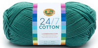 Lion Brand 24/7 Cotton Mercerized Yarn – 100 g – Pack of 3 (LION/24/7-COTTON)