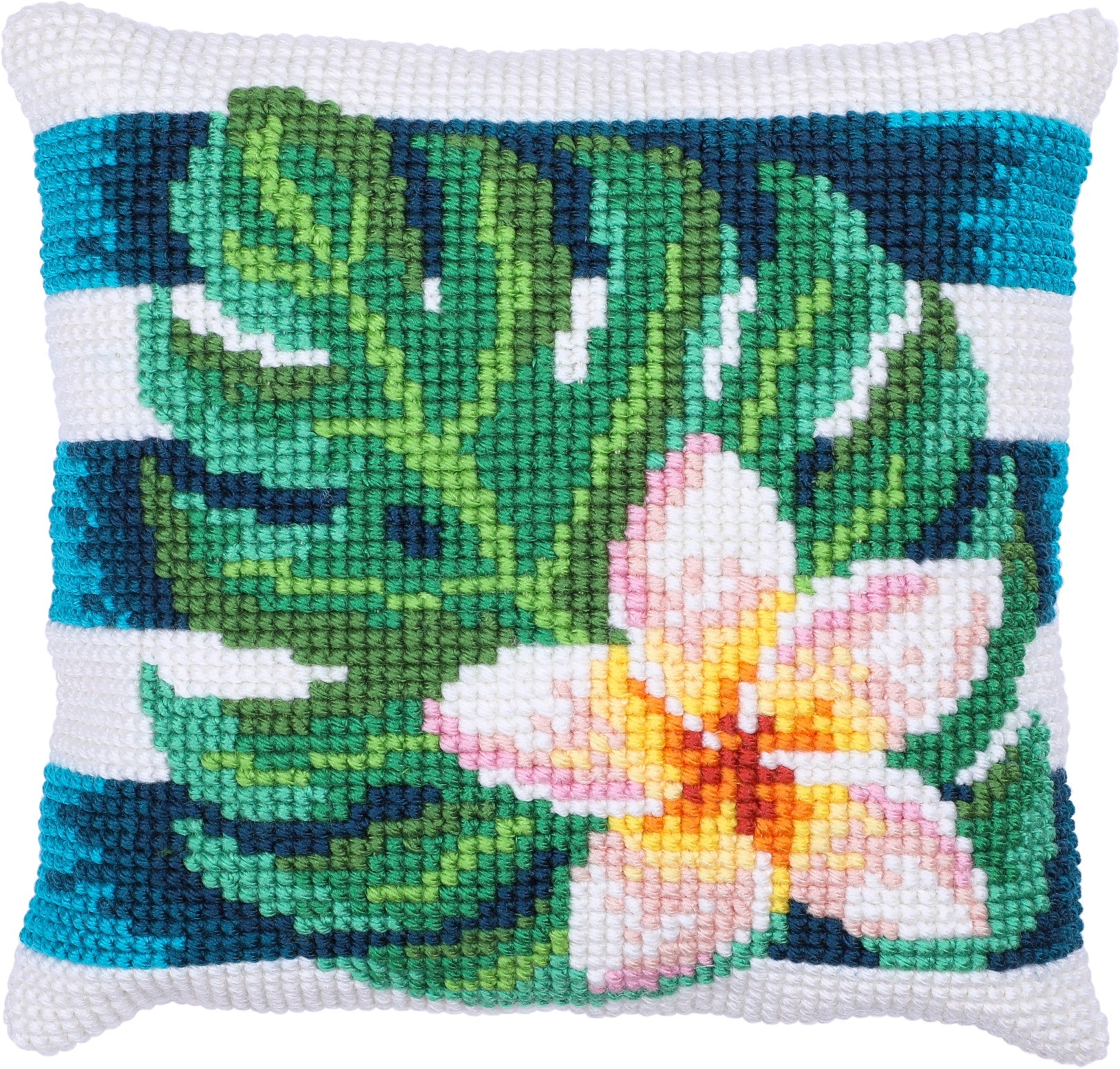 CROSS STITCH CUSHION KIT 15.8" X 15.8" (LH9021)