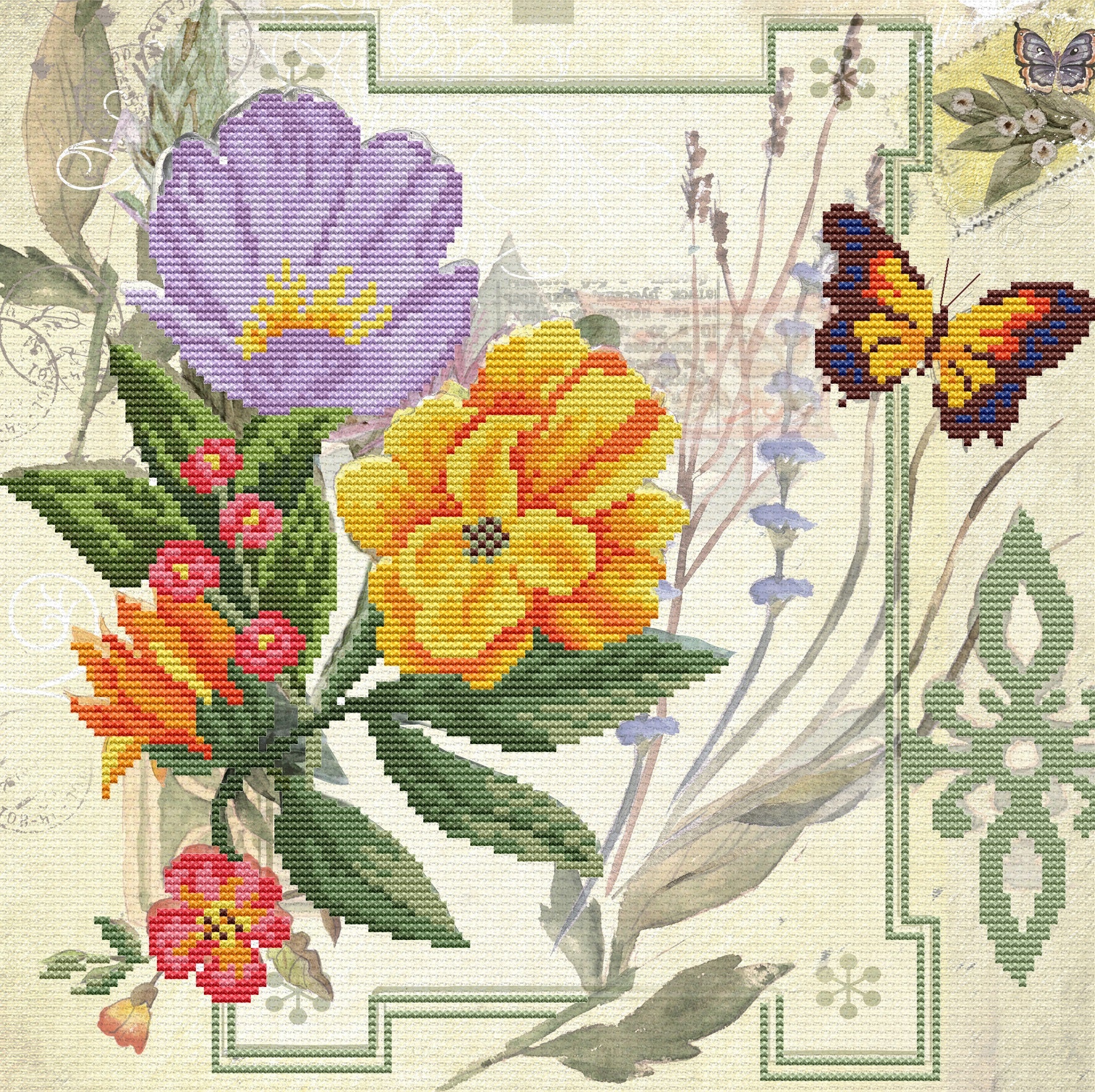 NO-COUNT CROSS STITCH KIT 12.6"X12.6" (650032)