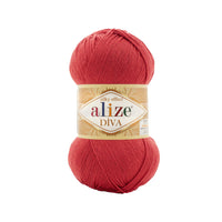 Alize Diva Silk Microfibre Yarn – 5 x 100g (500grm) (ALIZE/DIVA SILK)