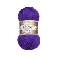 Alize Diva Silk Microfibre Yarn – 5 x 100g (500grm) (ALIZE/DIVA SILK)