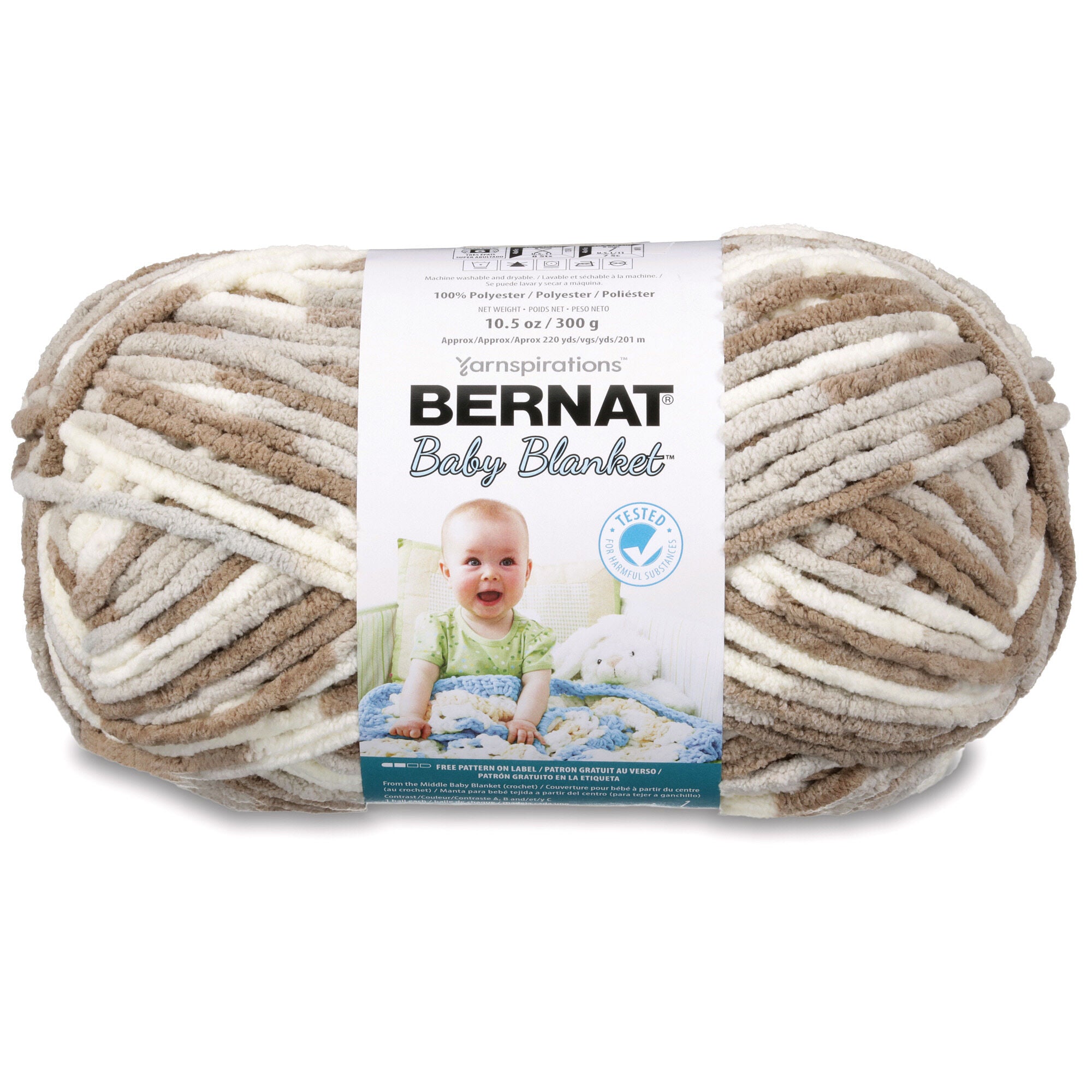 POL.WOOL YARN:100GRx3 (300GRM) (BERNAT/BABY BLANKET)