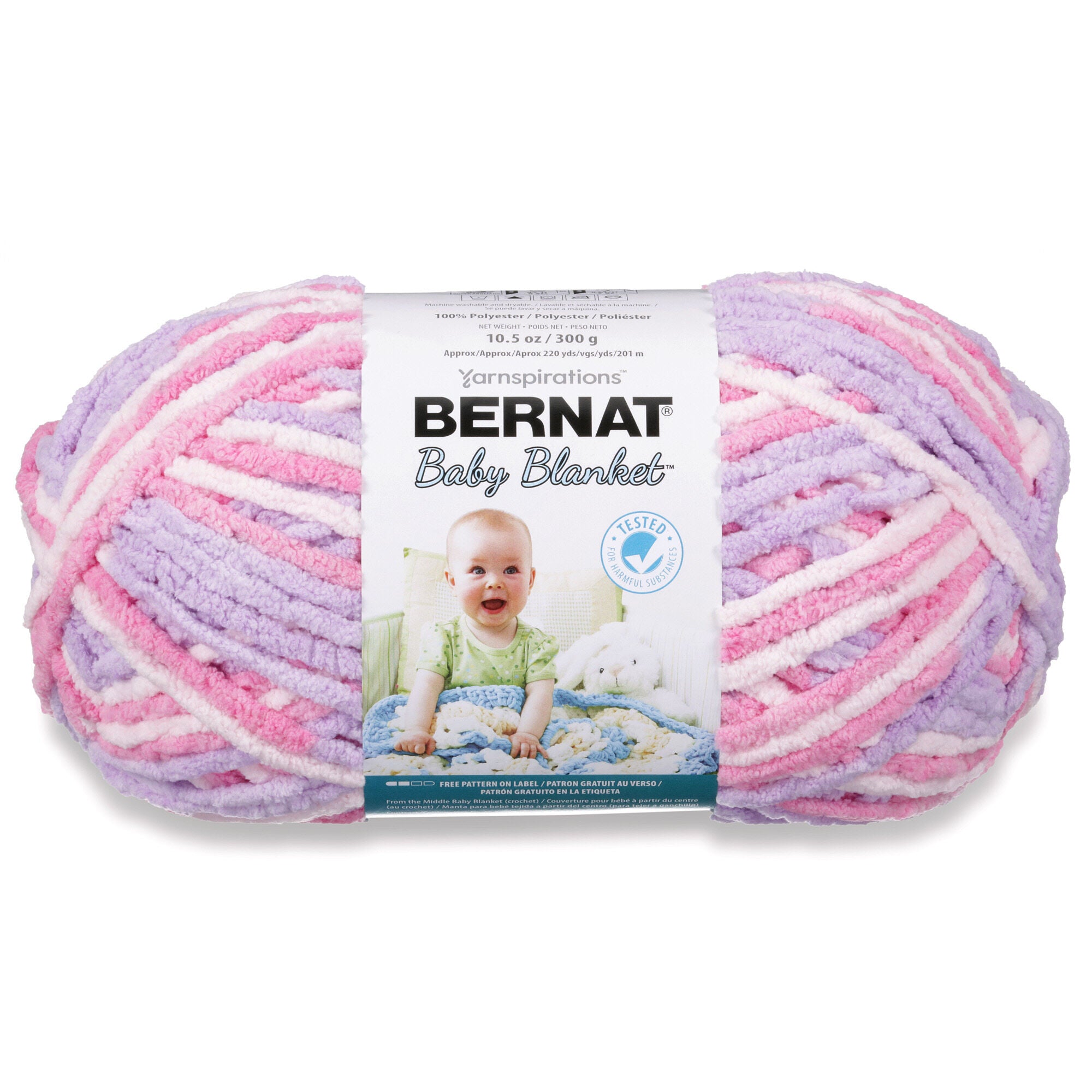 POL.WOOL YARN:100GRx3 (300GRM) (BERNAT/BABY BLANKET)