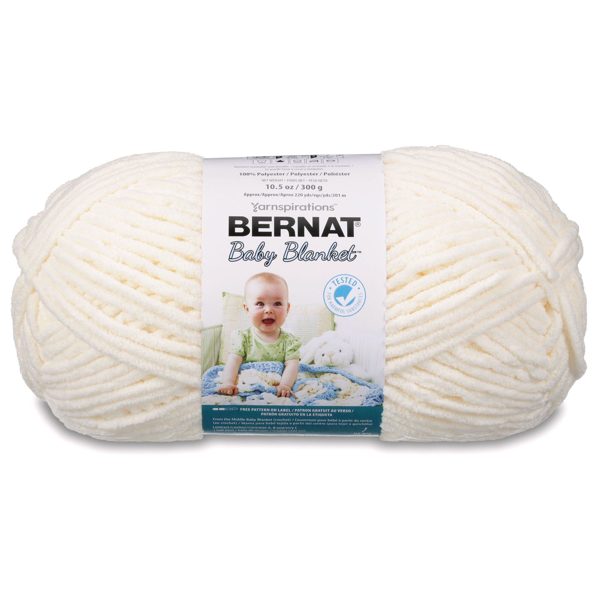 POL.WOOL YARN:100GRx3 (300GRM) (BERNAT/BABY BLANKET)