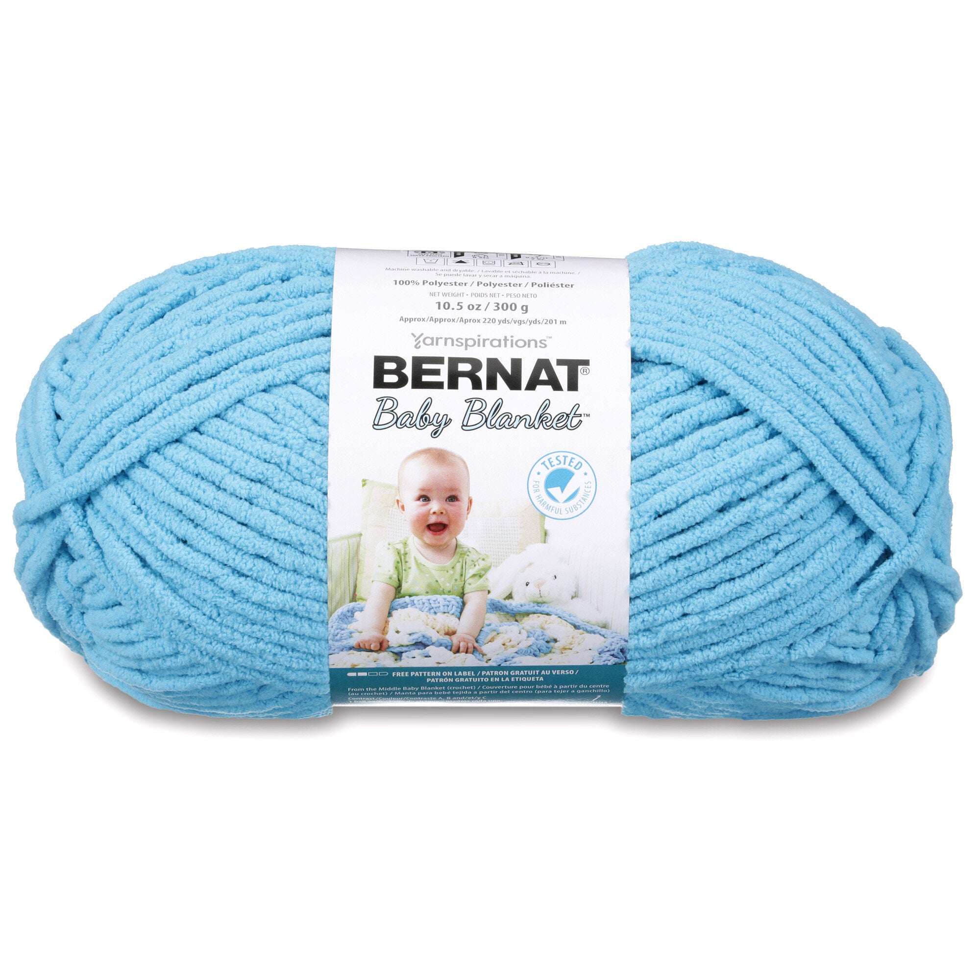 POL.WOOL YARN:100GRx3 (300GRM) (BERNAT/BABY BLANKET)