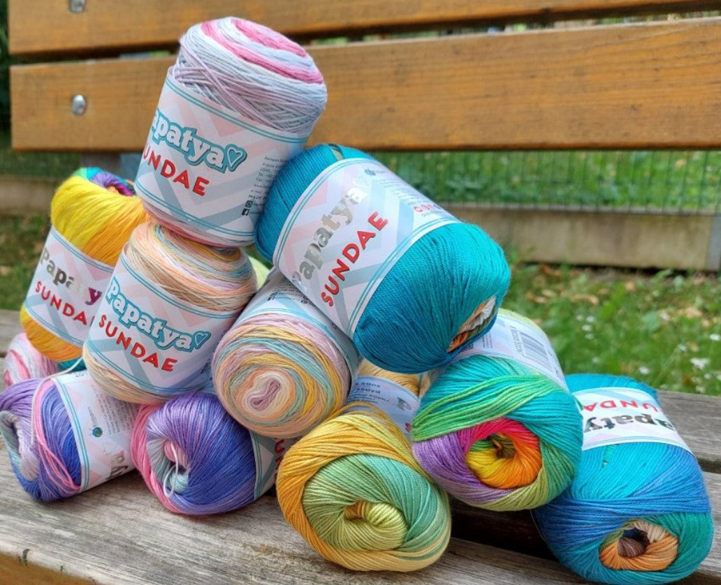 ACR.YARN:100GRMx5BL(500GRM) (PAPATYA/SUNDAE)