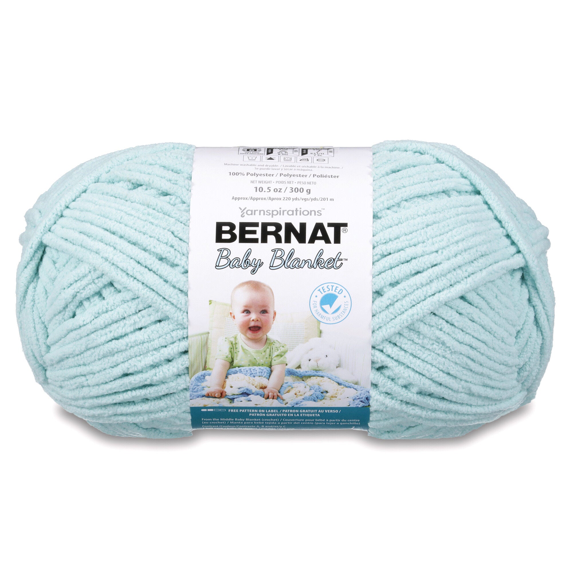 POL.WOOL YARN:100GRx3 (300GRM) (BERNAT/BABY BLANKET)